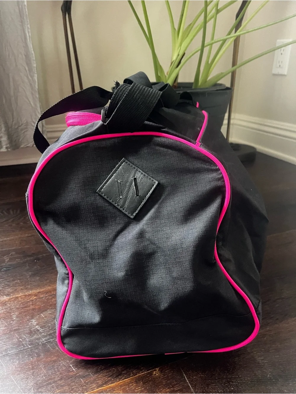 Brand New!! Puma Black Duffel Bag with Hot Pink Trim